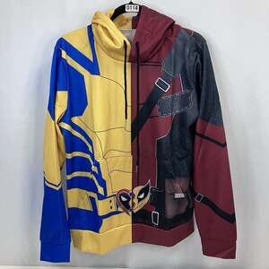 Deadpool 3 Wolverine BFF 3D Print Hoodie Sweatshirt Pullover Men's sz Small S